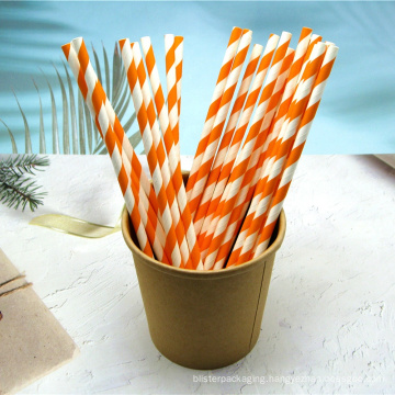 custom printed disposable paper straw